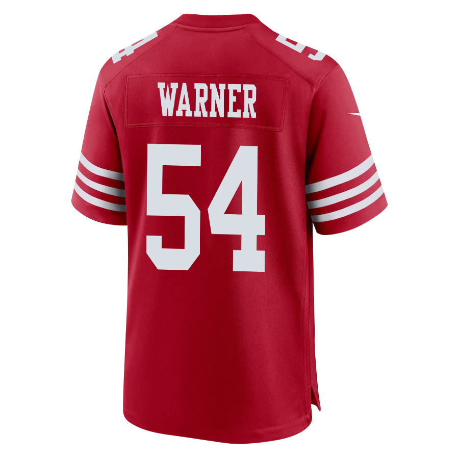 Fred Warner #54 San Francisco 49ers Game Jersey - Men's | Scarlet - Image 3