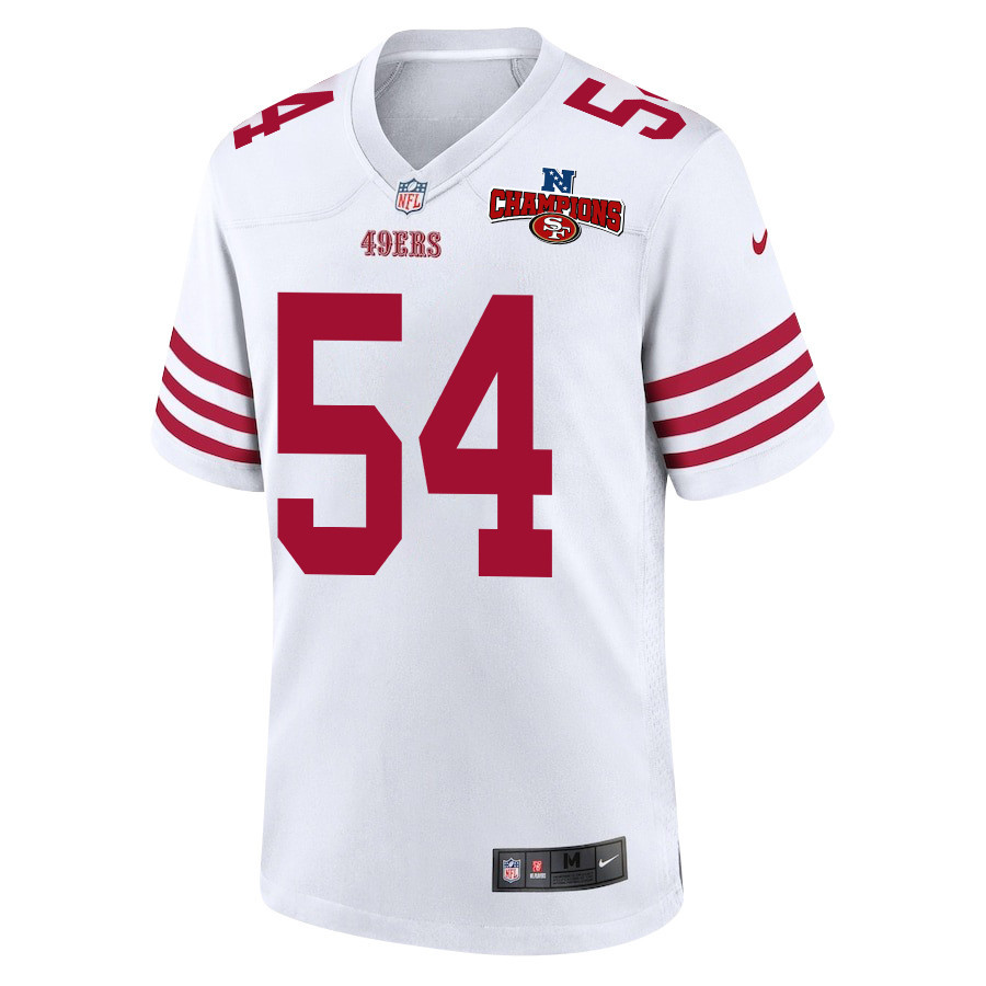 Alternative view of Fred Warner #54 San Francisco 49ers Game Jersey - Men's | White