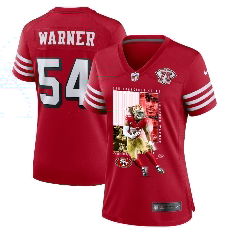 Fred Warner #54 San Francisco 49ers Game Jersey - Women's | Scarlet