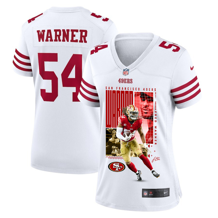 Fred Warner #54 San Francisco 49ers Game Jersey - Women's | White