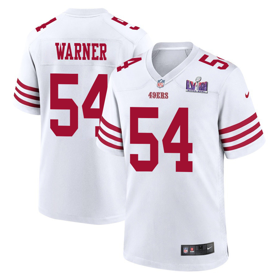Fred Warner #54 San Francisco 49ers Super Bowl LVIII Patch Game Jersey - Men's | White