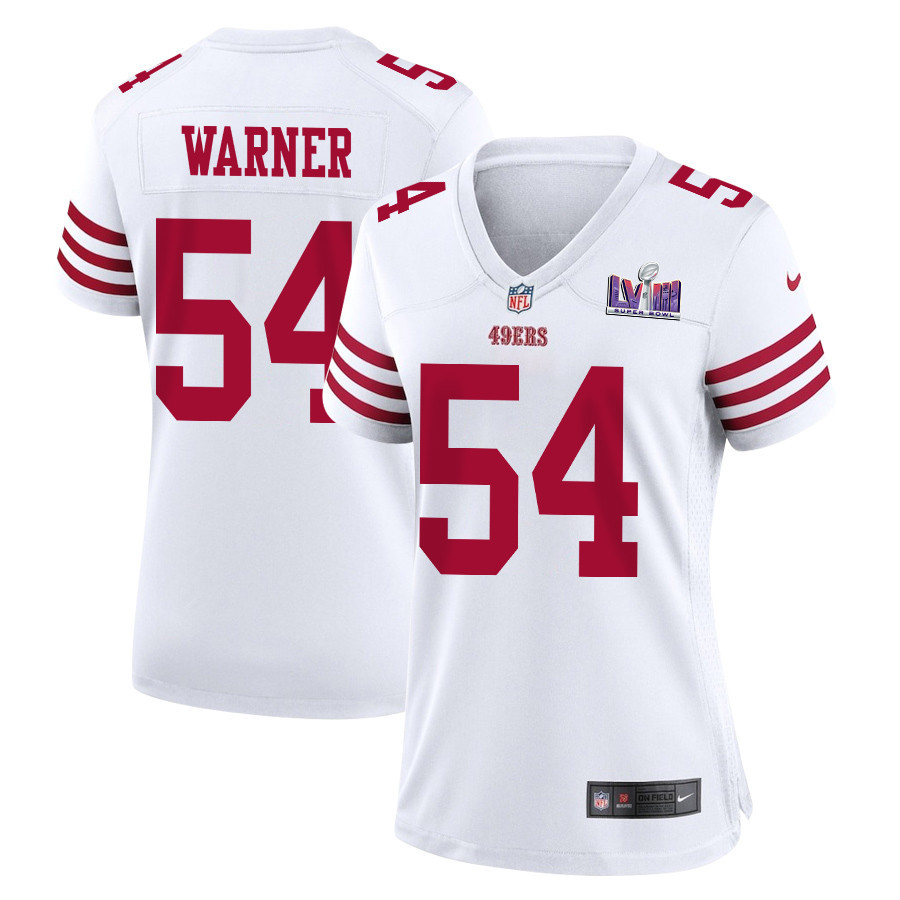 Fred Warner #54 San Francisco 49ers Super Bowl LVIII Patch Game Jersey - Women's | White