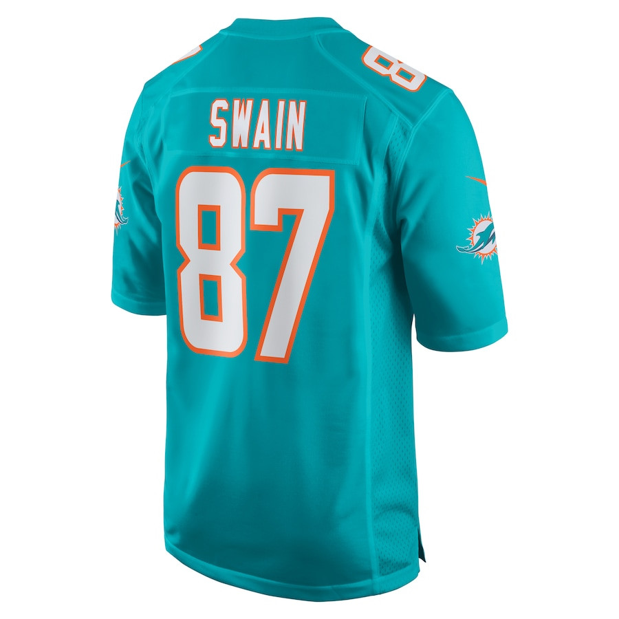 Freddie Swain #87 Miami Dolphins Game Jersey - Men's | Aqua - Image 3