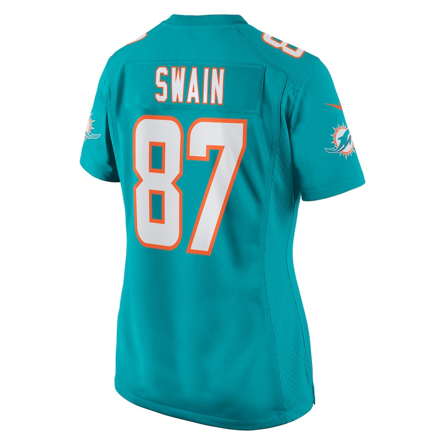 Freddie Swain #87 Miami Dolphins Game Jersey - Women's | Aqua - Image 3