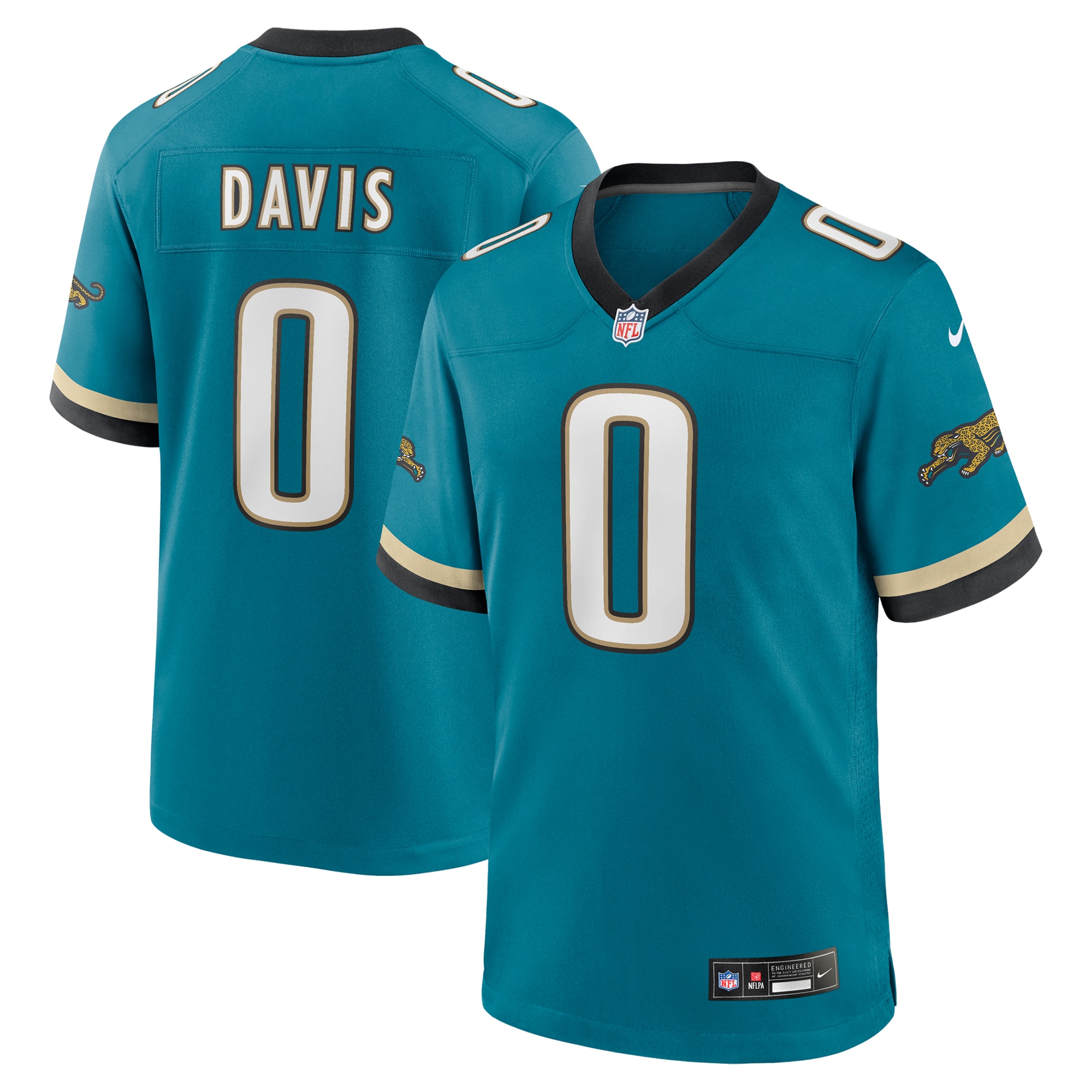Gabe Davis Jacksonville Jaguars Throwback Game Jersey - Men's