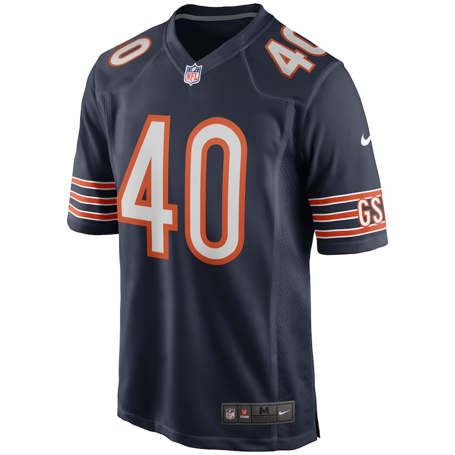 Alternative view of Gale Sayers #40 Chicago Bears Game Jersey - Men's | Navy