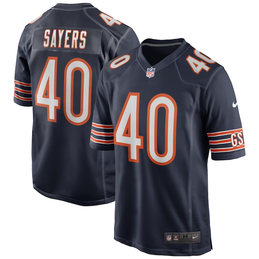 Gale Sayers #40 Chicago Bears Game Jersey - Men's | Navy
