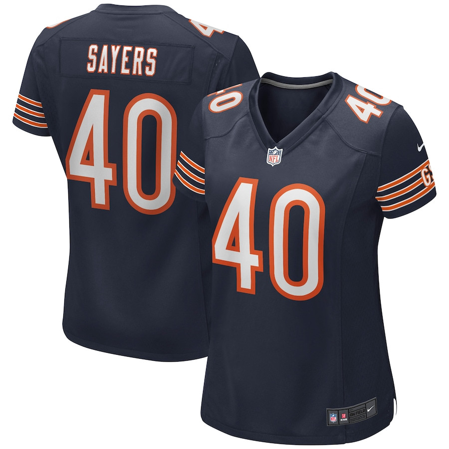 Gale Sayers #40 Chicago Bears Game Jersey - Women's | Navy