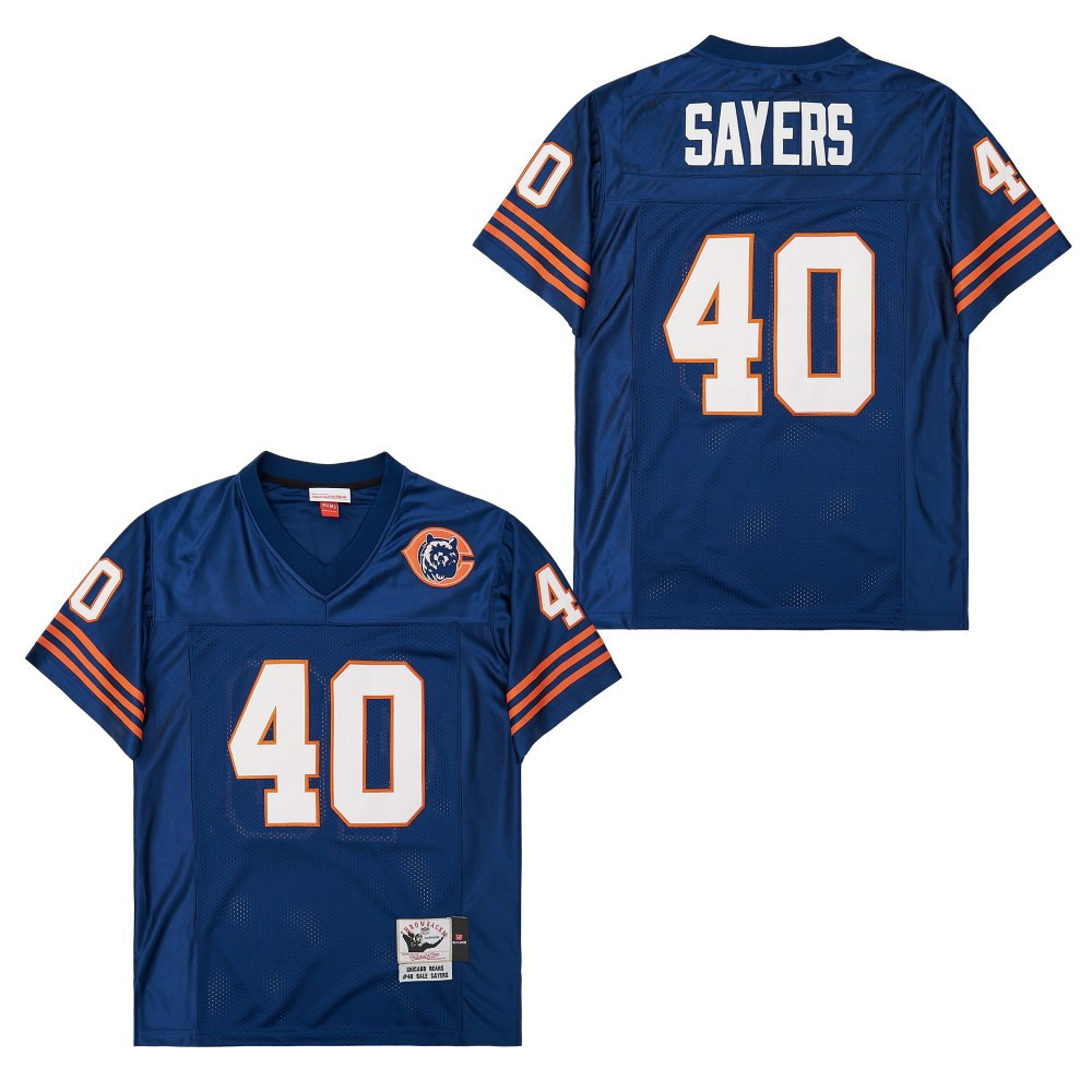 Alternative view of Gale Sayers #40 Chicago Bears Throwback Game Jersey - Men's | Navy
