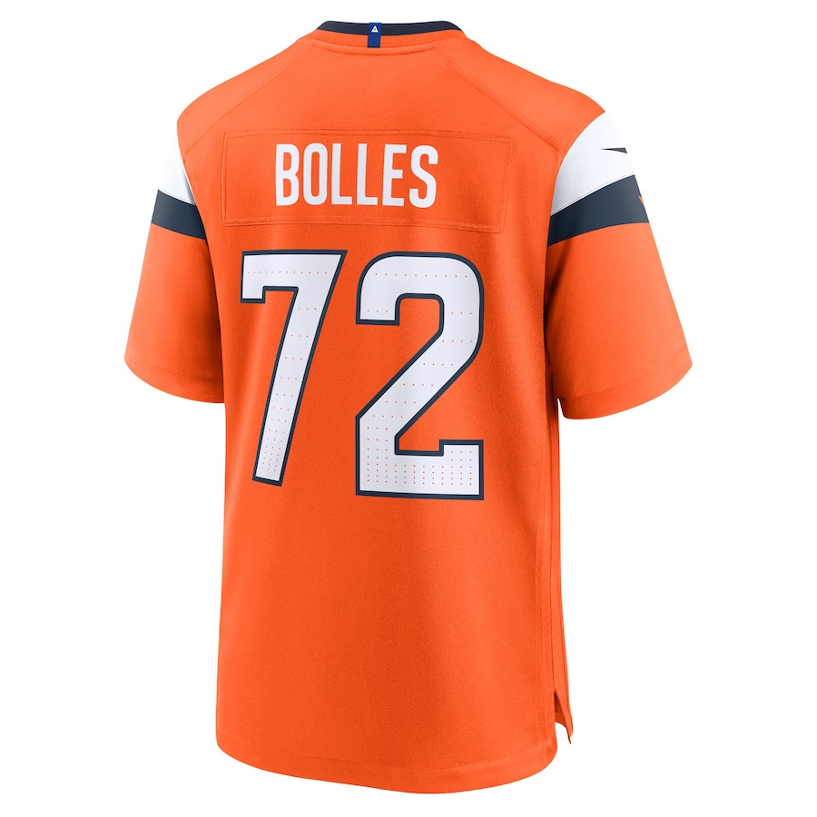 Garett Bolles #72 Denver Broncos Game Jersey - Men's | Orange - Image 3