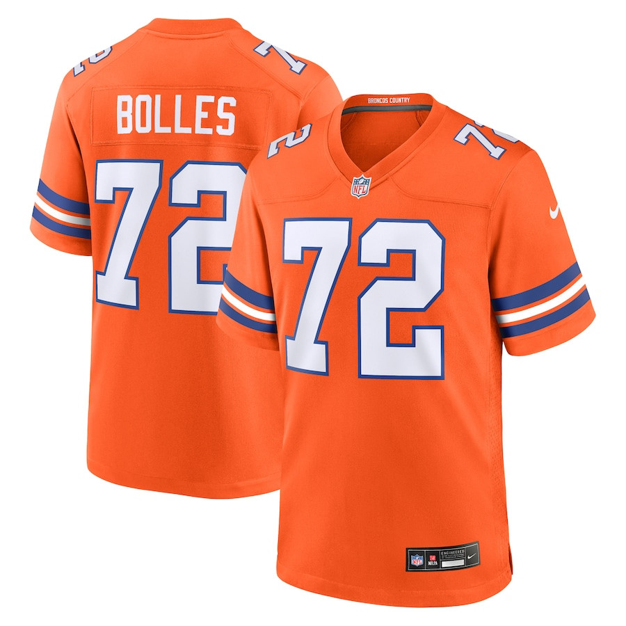 Garrett Bolles #72 Denver Broncos Throwback Game Jersey - Men's | Orange
