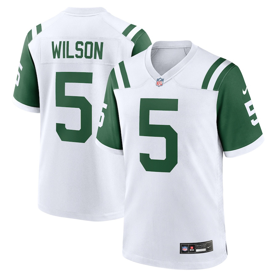 Garrett Wilson #5 New York Jets Alternate Game Jersey - Men's | White