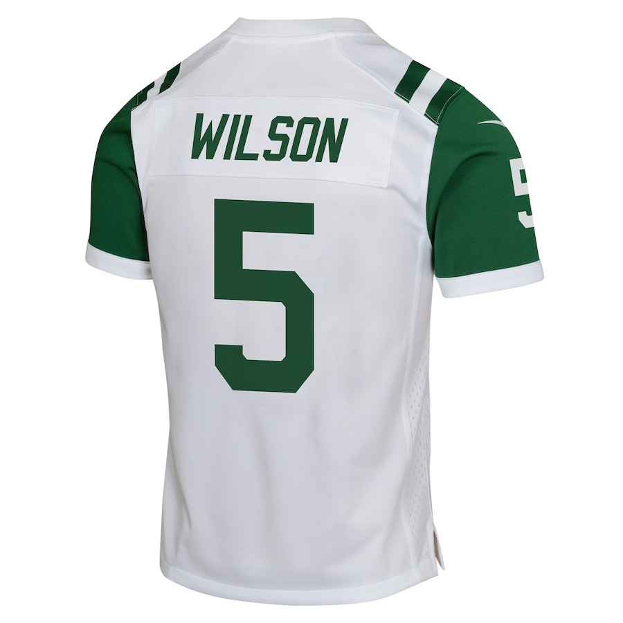 Garrett Wilson #5 New York Jets Alternate Game Jersey - Youth | White - Image 3