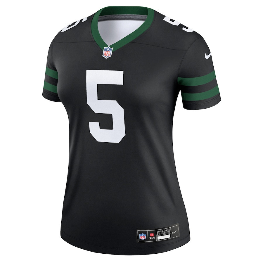 Alternative view of Garrett Wilson #5 New York Jets Alternate Legend Jersey - Women's