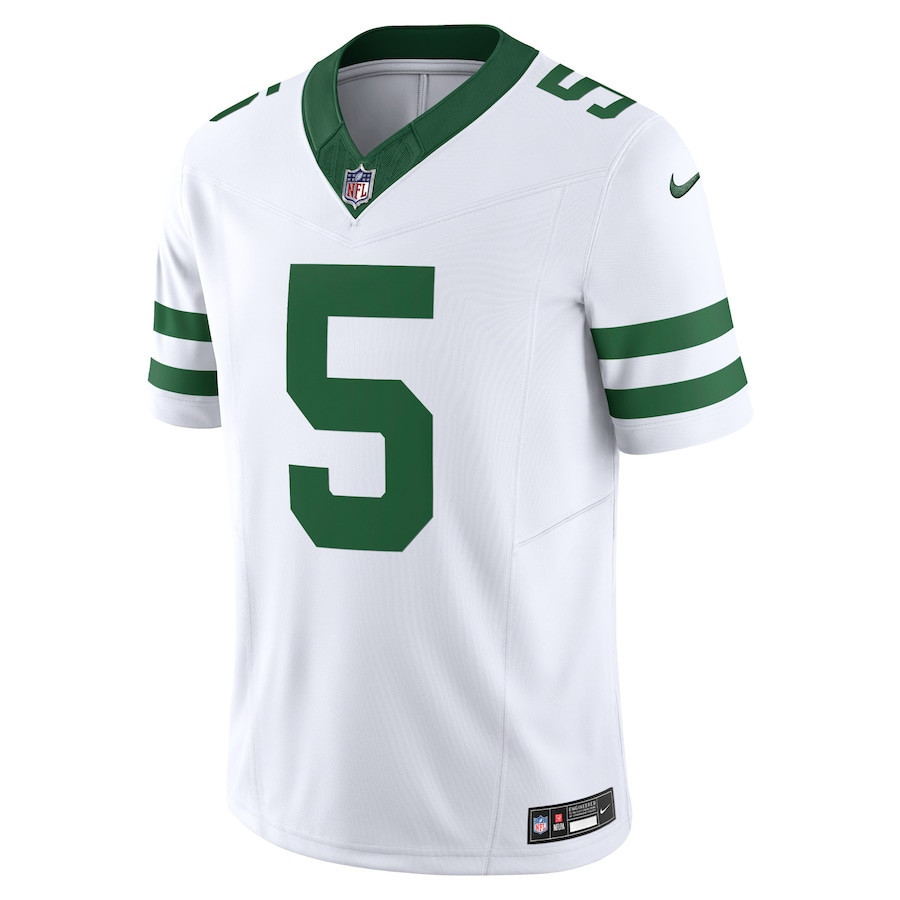 Alternative view of Garrett Wilson #5 New York Jets Alternate Vapor F.U.S.E. Limited Jersey - Men's