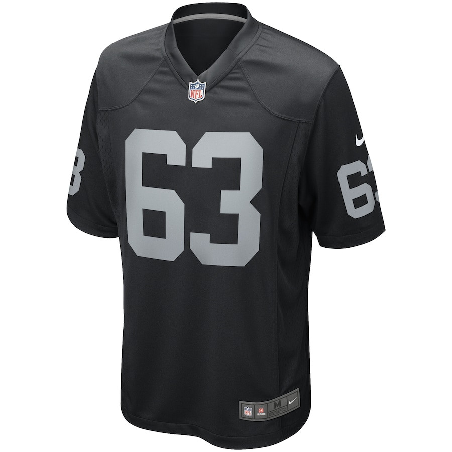 Alternative view of Gene Upshaw #63 Las Vegas Raiders Game Jersey - Men's | Black