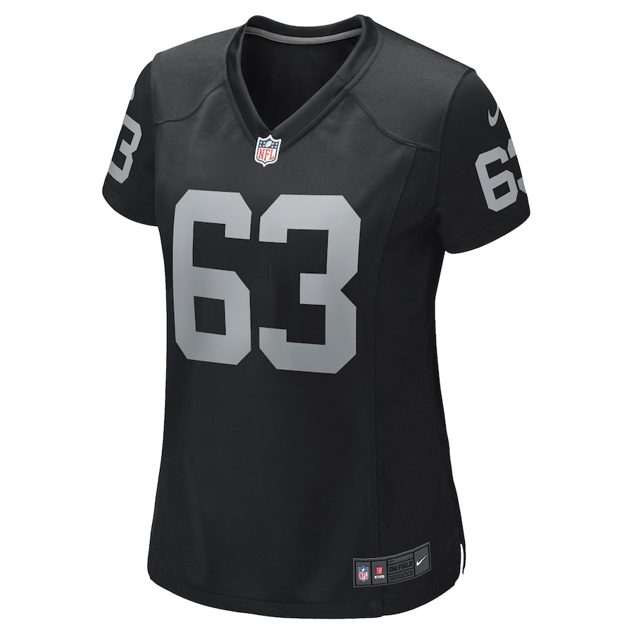 Alternative view of Gene Upshaw #63 Las Vegas Raiders Game Jersey - Women's | Black
