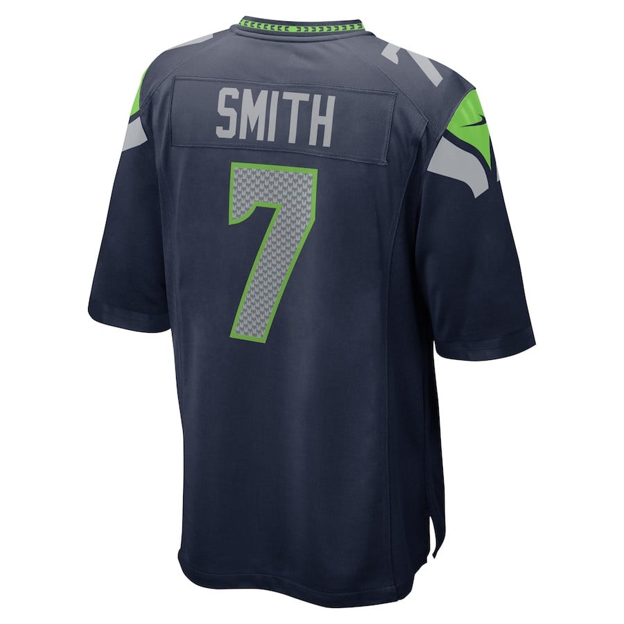 Geno Smith #7 Seattle Seahawks Game Jersey - Men's | College Navy - Image 3