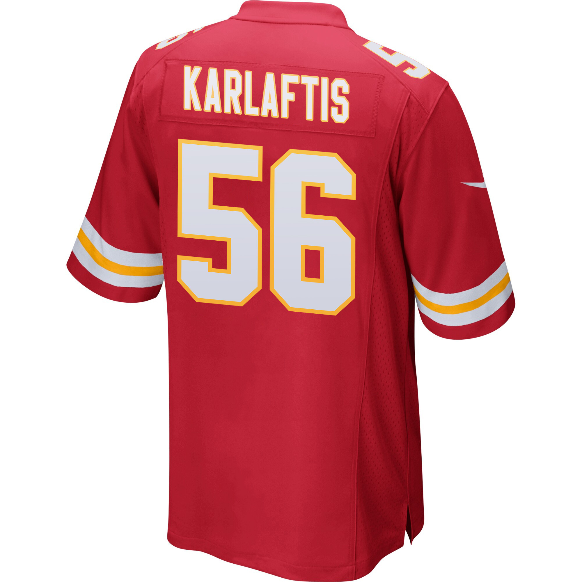 George Karlaftis #56 Kansas City Chiefs Super Bowl LVIII Champions 4X Game Jersey - Men's | Red - Image 3