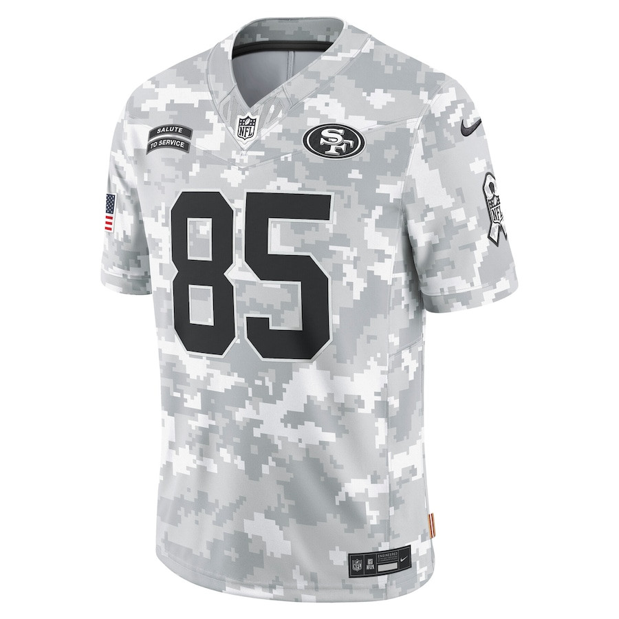 Alternative view of George Kittle #85 San Francisco 49ers Salute To Service Limited Jersey - Men's | Arctic Camo