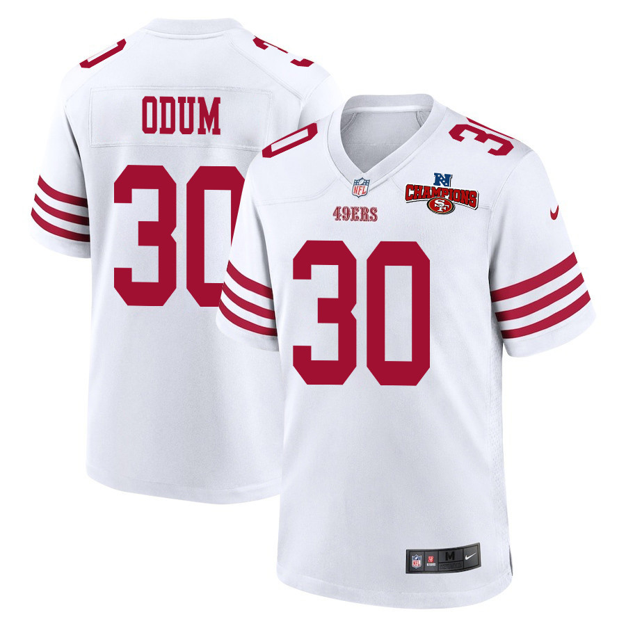George Odum #30 San Francisco 49ers Game Jersey - Men's | White