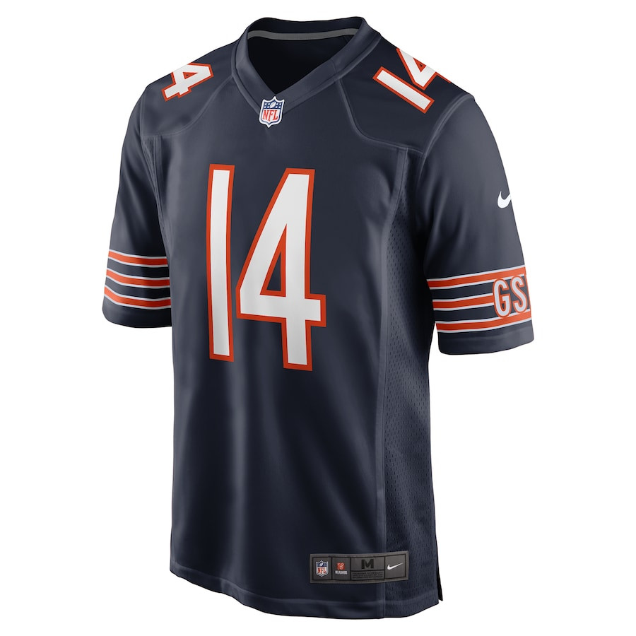 Alternative view of Gerald Everett #14 Chicago Bears Game Jersey - Men's | Navy