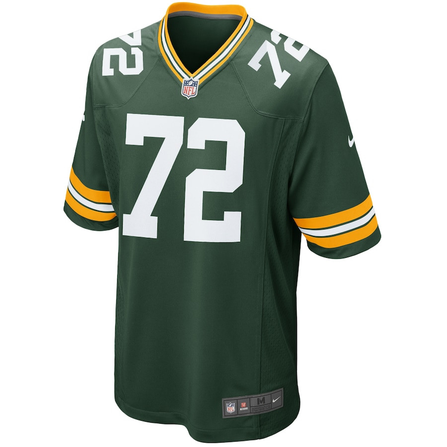 Alternative view of Gerhard de Beer #72 Green Bay Packers Game Jersey - Youth | Green
