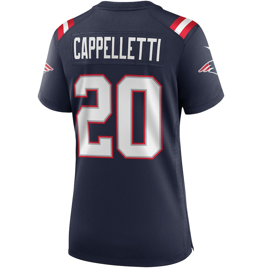 Gino Cappelletti #20 New England Patriots Game Jersey - Women's | Navy - Image 3