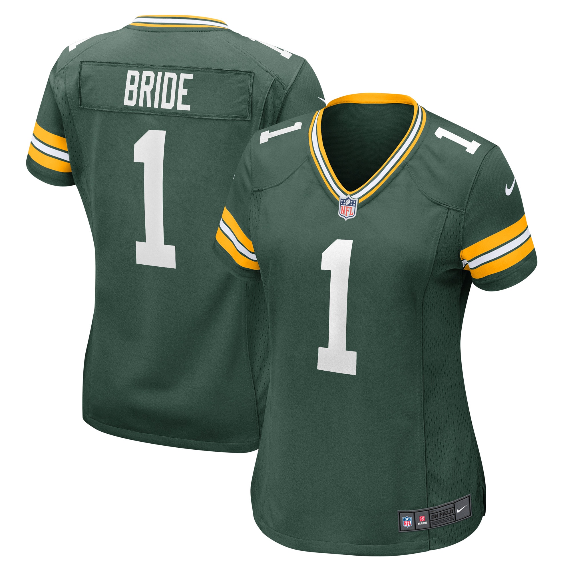 Green Bay Packers Number #1 Green Bay Packers Game Jersey - Women's