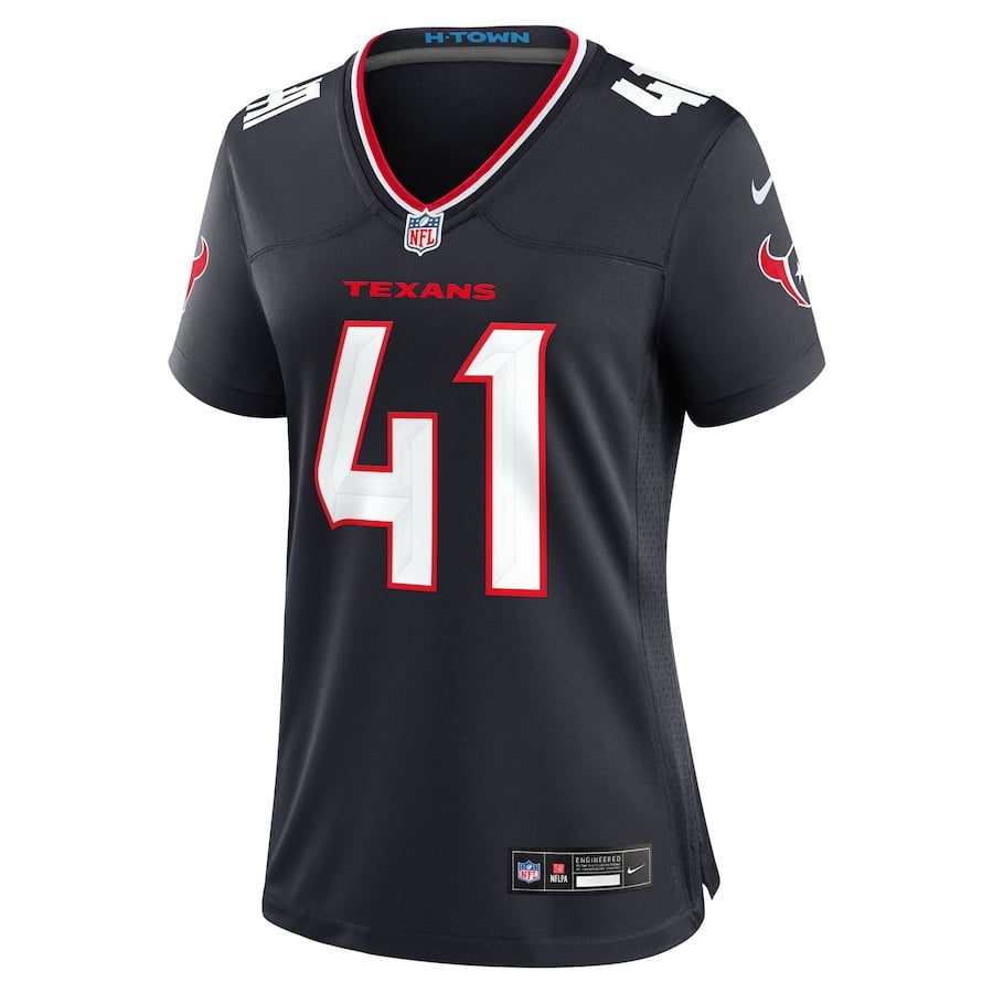 Alternative view of Gregory Junior #41 Houston Texans Game Jersey - Women's | Navy