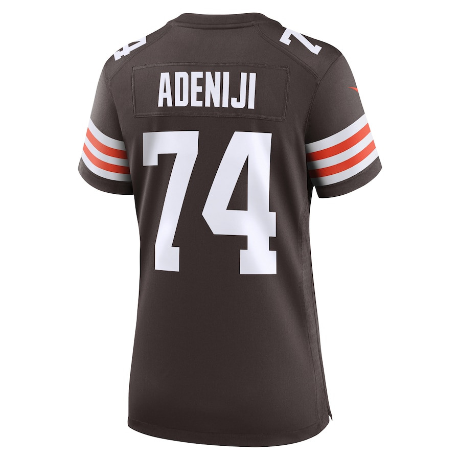 Hakeem Adeniji #74 Cleveland Browns Game Jersey - Women's | Brown - Image 3