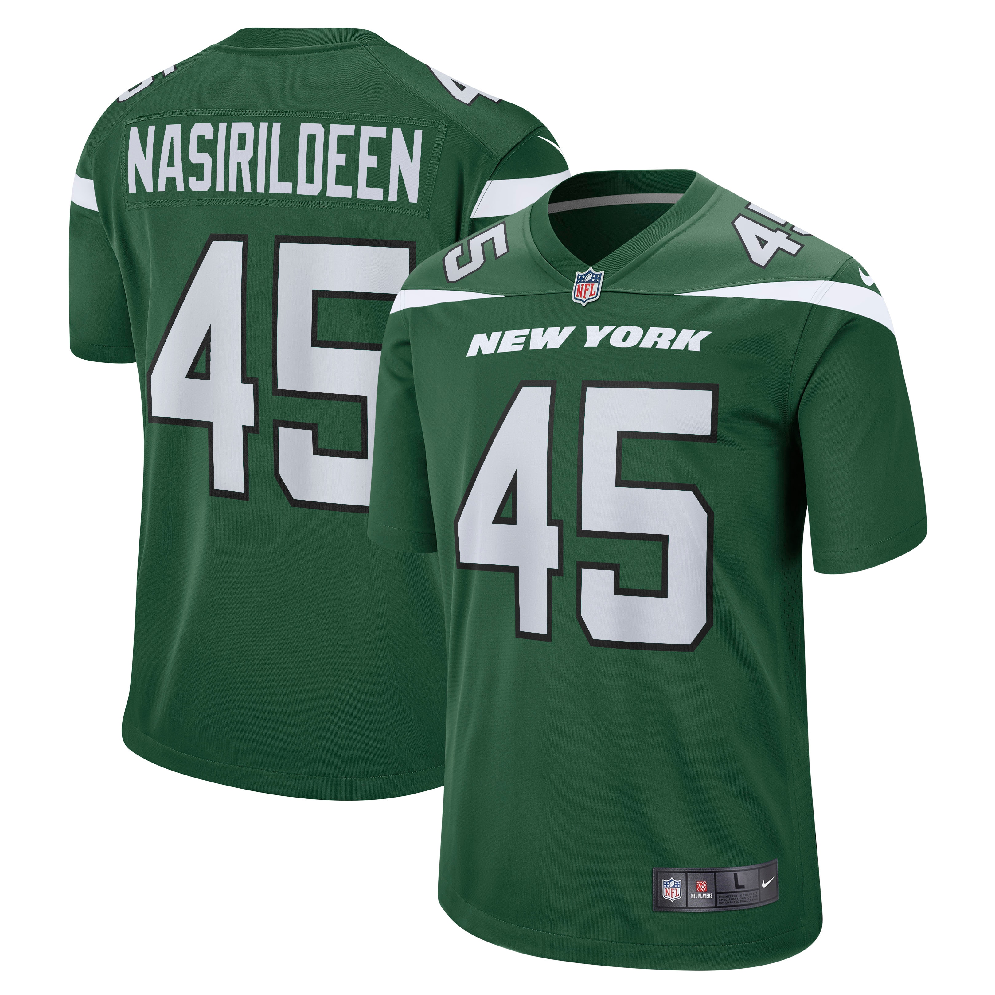 Hamsah Nasirildeen New York Jets Game Jersey - Men's