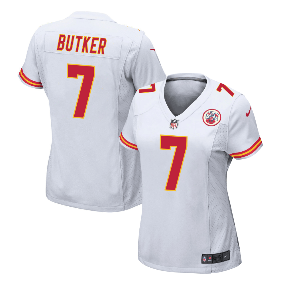 Harrison Butker #7 Kansas City Chiefs Game Jersey - Women's | White
