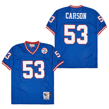 Alternative view of Harry Carson #53 New York Giants Throwback Game Jersey - Men's | Blue