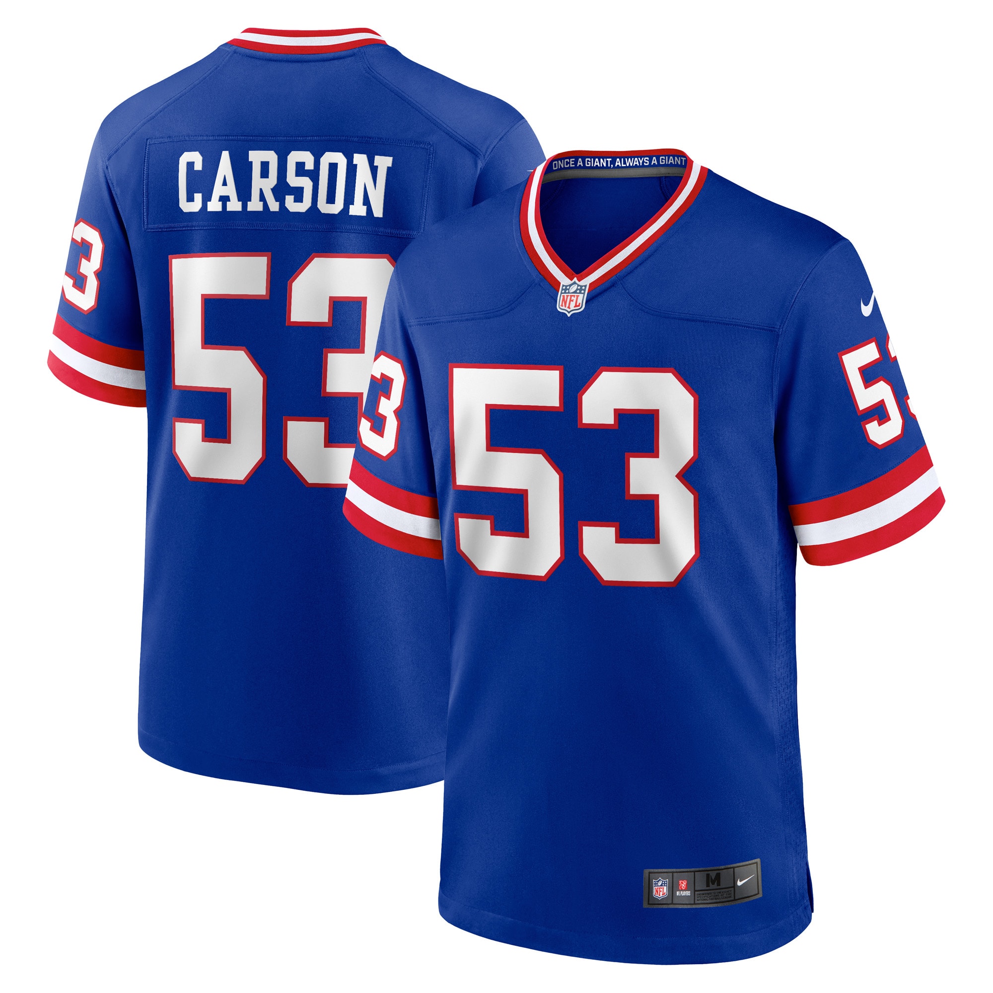 Harry Carson New York Giants Classic Game Jersey - Men's