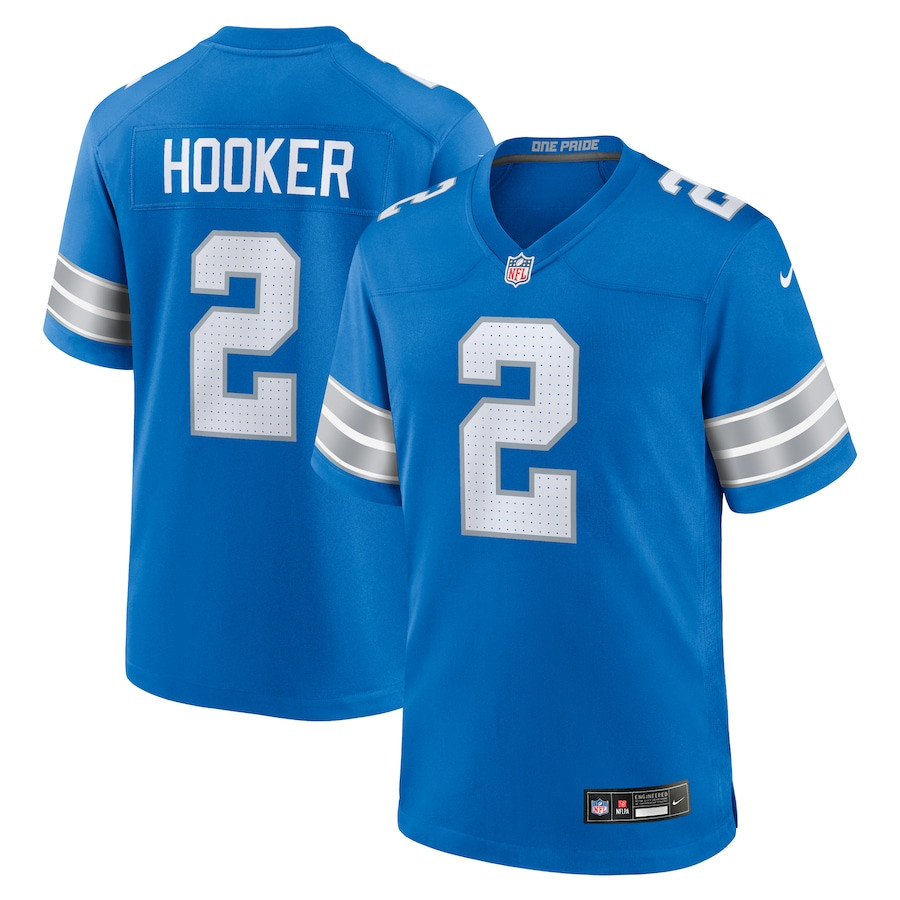 Hendon Hooker #2 Detroit Lions Game Jersey - Men's | Blue