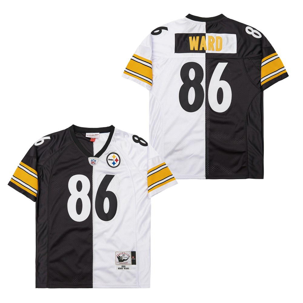 Alternative view of Hines Ward #86 Pittsburgh Steelers Throwback Game Jersey - Men's