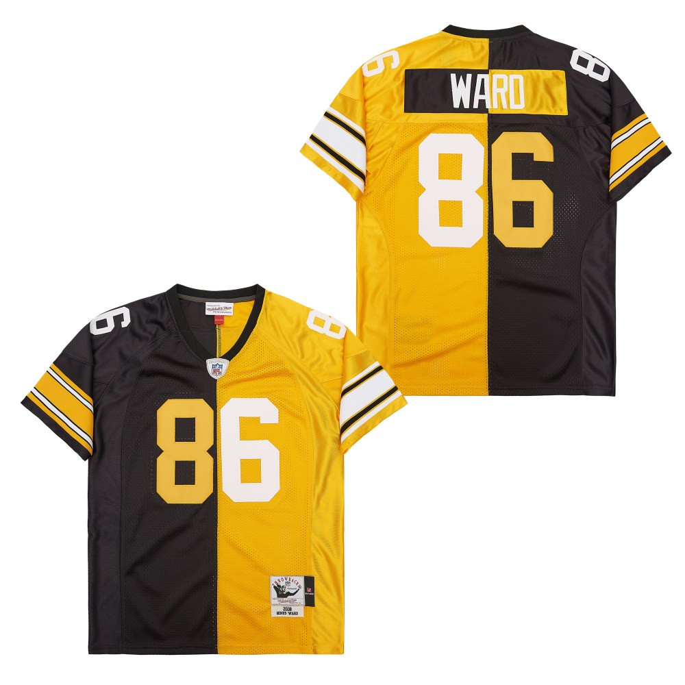 Alternative view of Hines Ward #86 Pittsburgh Steelers Throwback Game Jersey - Men's