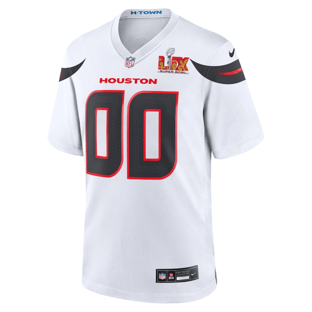 Houston Texans Super Bowl LIX Patch Game Jersey - Men's | White - Image 2