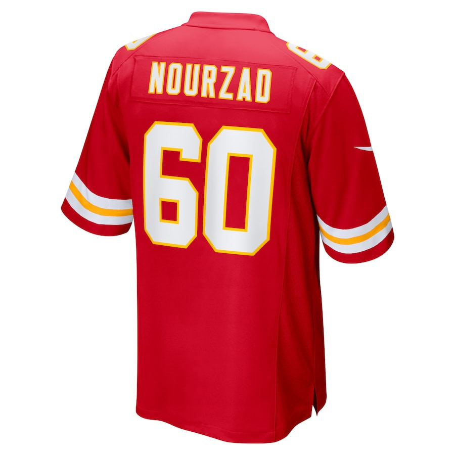 Hunter Nourzad #60 Kansas City Chiefs Super Bowl LIX Game Jersey - Men's | Red - Image 3