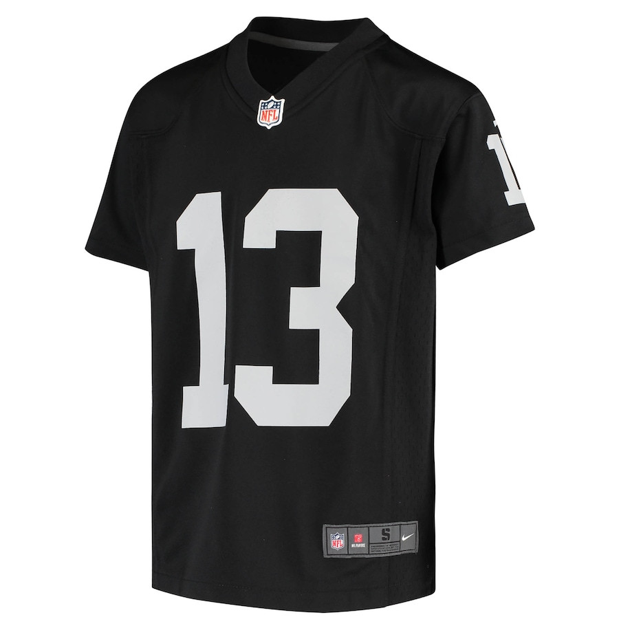 Alternative view of Hunter Renfrow #13 Las Vegas Raiders Game Jersey - Youth | Black