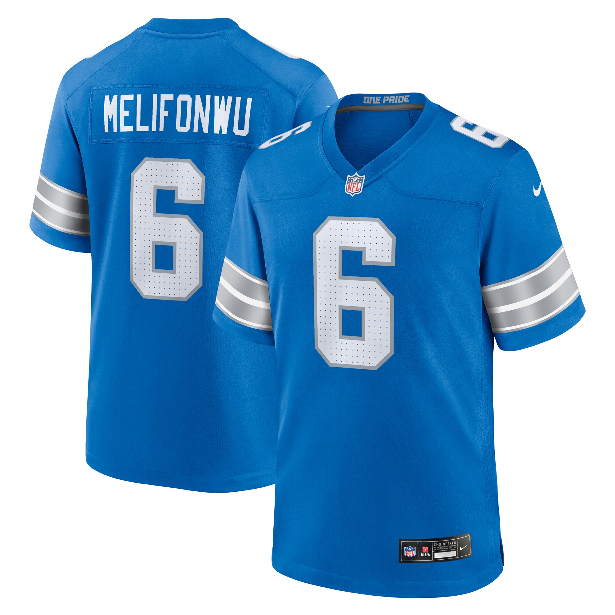 Ifeatu Melifonwu Detroit Lions Game Jersey - Men's