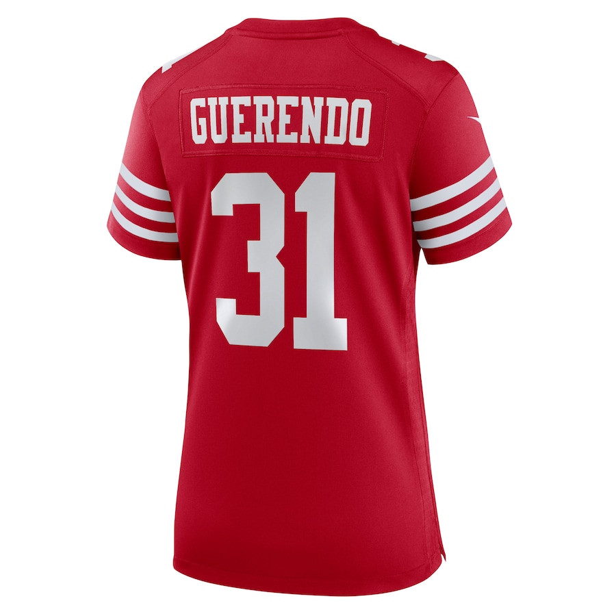 Isaac Guerendo #31 San Francisco 49ers Game Jersey - Women's | Scarlet - Image 3