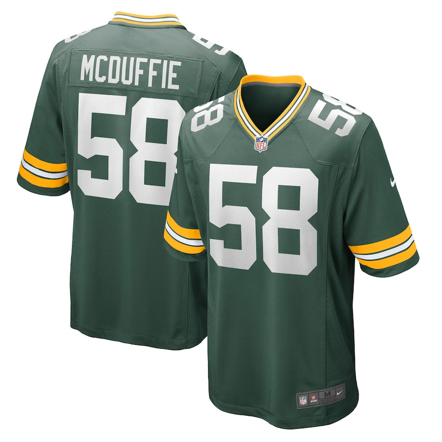 Isaiah McDuffie #58 Green Bay Packers Game Jersey - Men's | Green