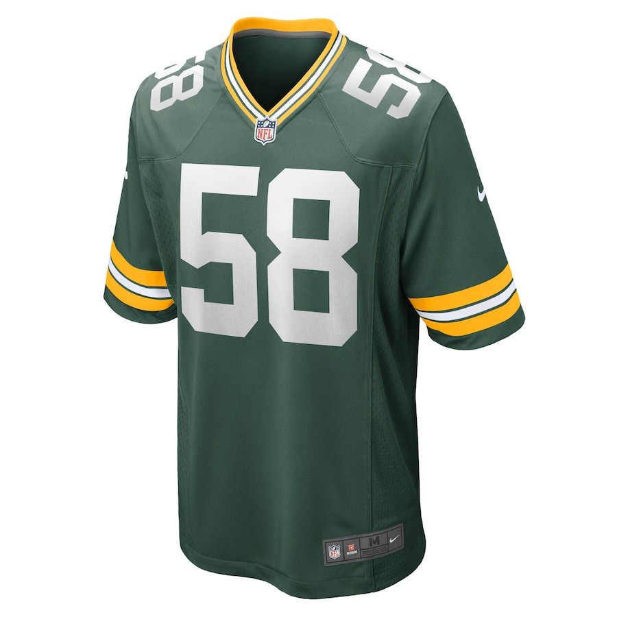 Alternative view of Isaiah McDuffie #58 Green Bay Packers Game Jersey - Men's | Green
