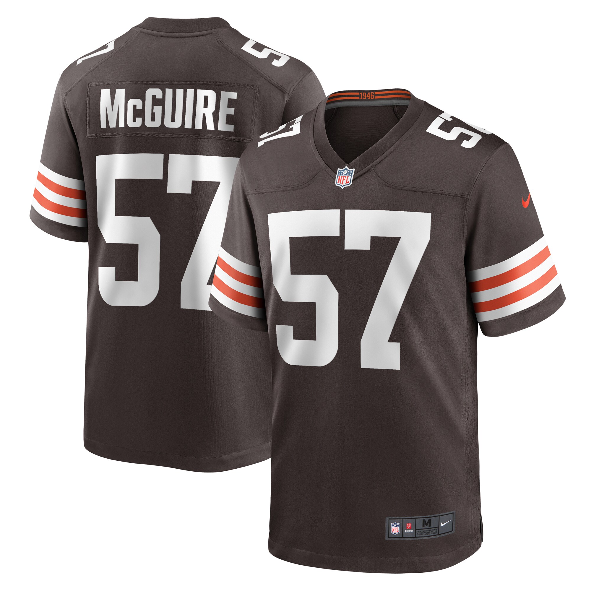 Isaiah McGuire Cleveland Browns Game Jersey - Men's