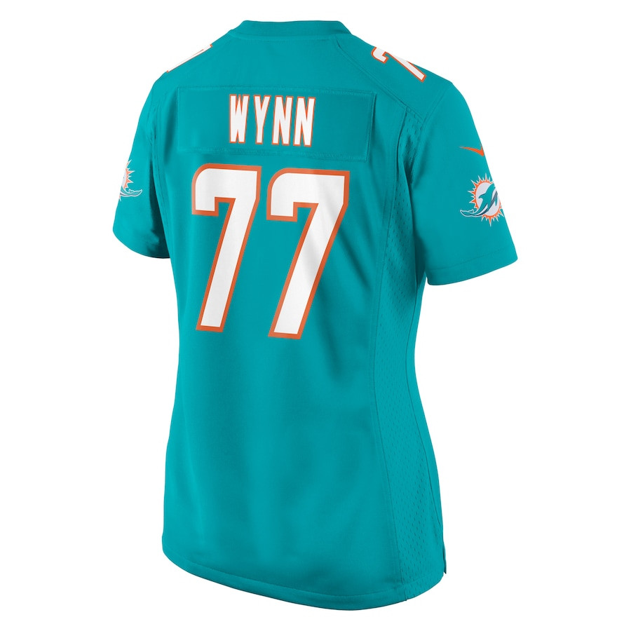 Isaiah Wynn #77 Miami Dolphins Game Jersey - Women's | Aqua - Image 3