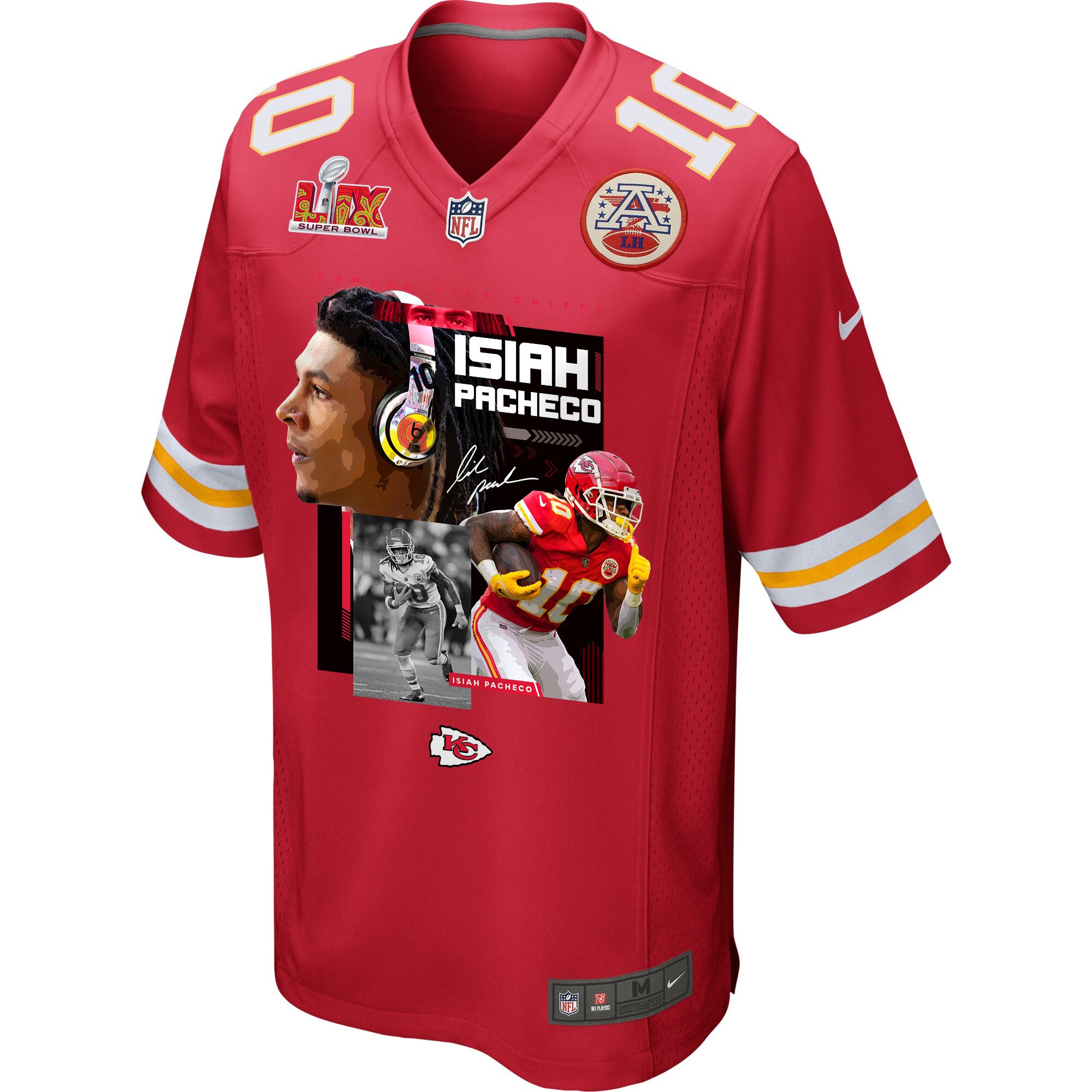 Isiah Pacheco #10 Kansas City Chiefs Game Jersey - Men's | Red - Image 3