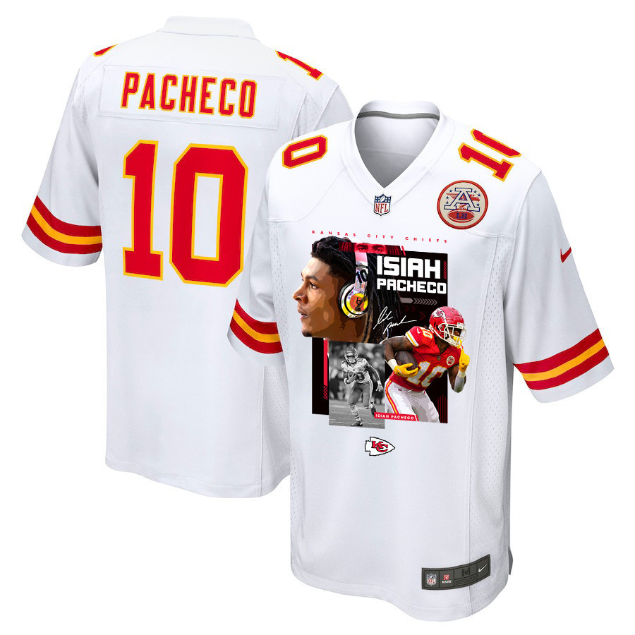 Isiah Pacheco #10 Kansas City Chiefs Game Jersey - Men's | White