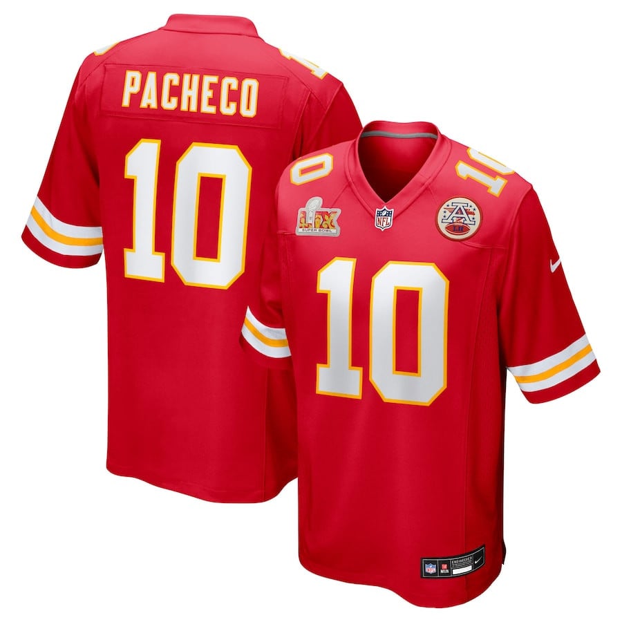 Isiah Pacheco #10 Kansas City Chiefs Super Bowl LIX Game Jersey - Men's | Red